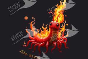 Tričko dámské s potiskem - fire-worm