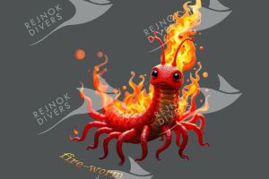 Tričko dámské s potiskem - fire-worm