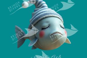 Tričko dámské s potiskem - moon-fish