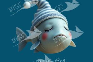 Tričko dámské s potiskem - moon-fish