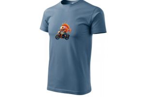 Tričko pánské s potiskem - lionfish biker